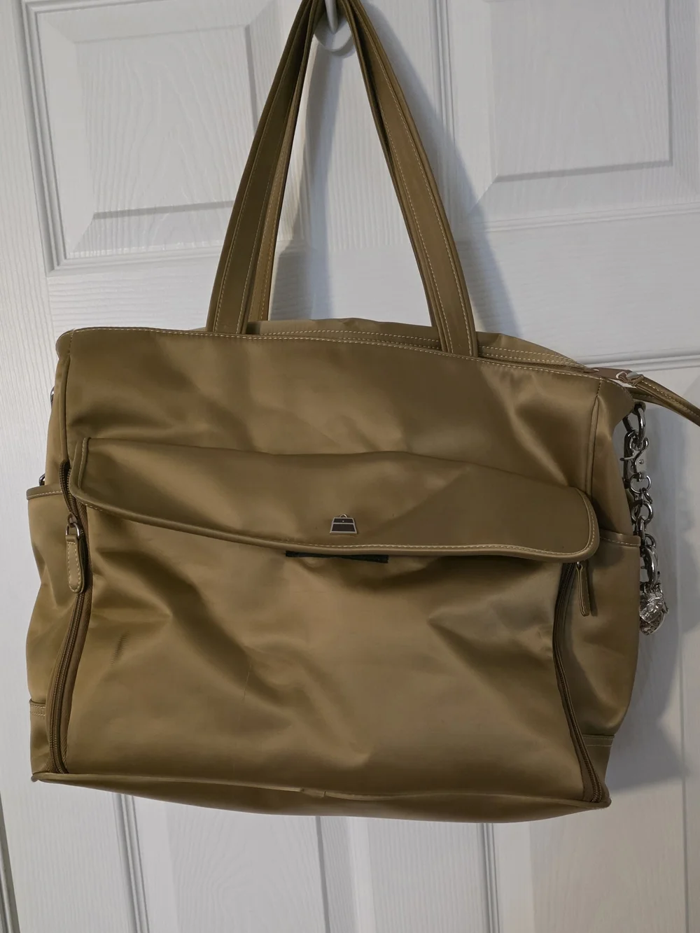 Kathy Van Zeeland Tan Baby Bag